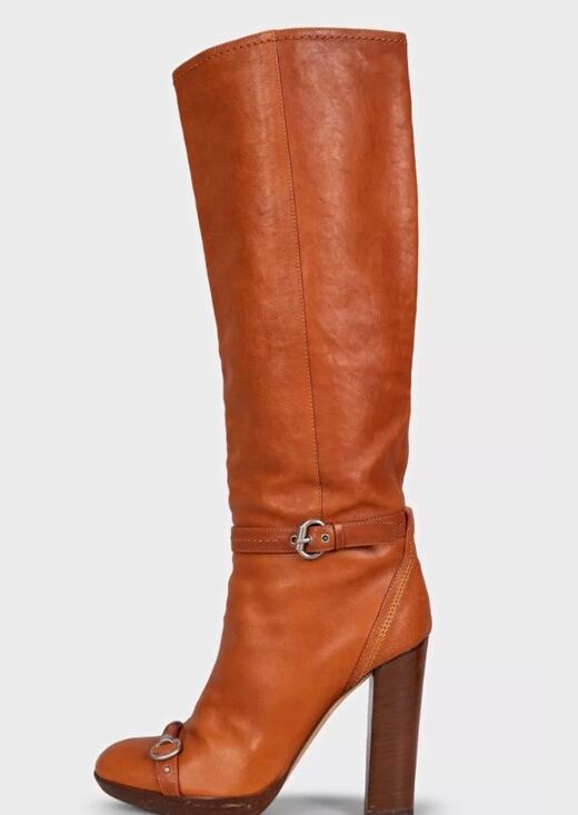 Christian Dior Shoes - Christian Dior Brown Leather Boots, Size 38 EU